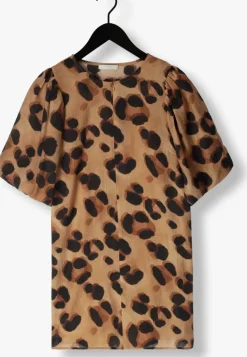 camel by-bar mini jurk arya cheeta dress