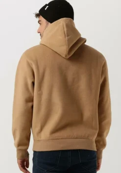 camel calvin klein sweater heavy double face hoodie