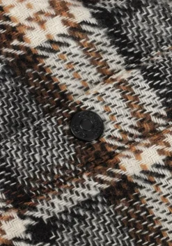 camel colourful rebel overshirt jack check overshirt