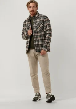 camel colourful rebel overshirt jack check overshirt