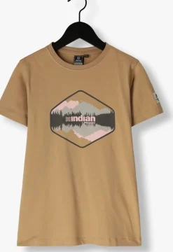 camel indian blue jeans t-shirt t-shirt chest print