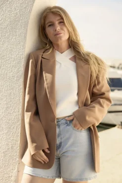 camel omoda atelier blazer x iris - isa