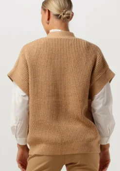 camel ruby tuesday vest vlinn sleeveless cardigan w pached pockets