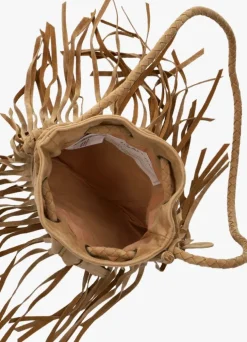 camel rylee + cru crossbodytassen fringe crossbody purse saddle