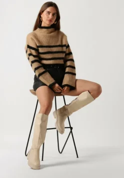 camel second female trui ovalis knit t-neck