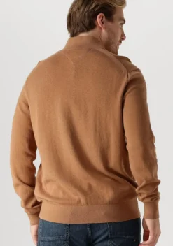 camel tommy hilfiger trui pima org ctn cashmere zip mock