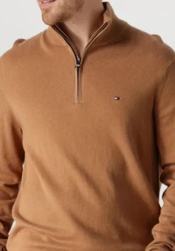camel tommy hilfiger trui pima org ctn cashmere zip mock