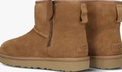 camel ugg vachtlaarzen classic mini bailey zip
