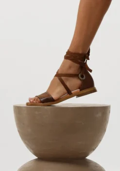 cognac ayana platte sandalen m05084