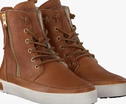 cognac blackstone hoge sneakers icon emily