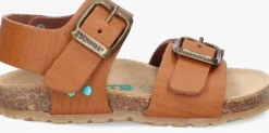 cognac bunniesjr platte sandalen bonny beach