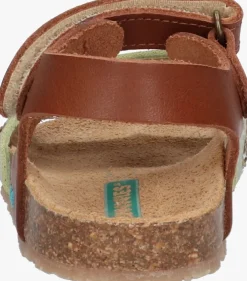 cognac bunniesjr platte sandalen babs beach