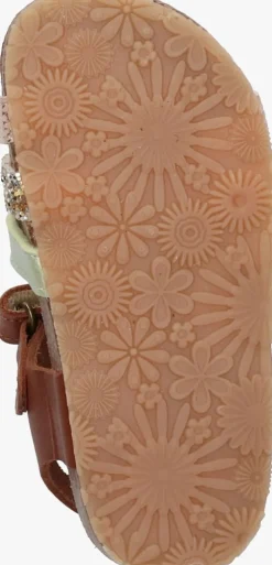 cognac bunniesjr platte sandalen babs beach