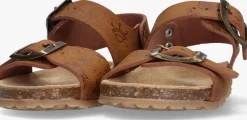 cognac bunniesjr platte sandalen bonny beach