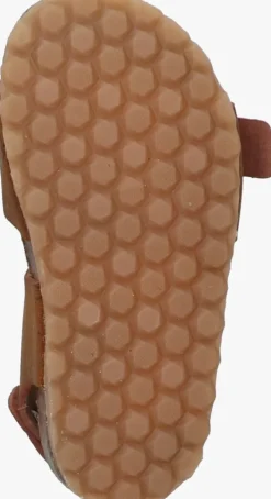 cognac bunniesjr platte sandalen bonny beach