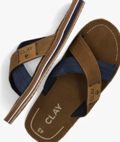 cognac clay slippers clay002