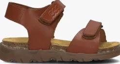 cognac develab platte sandalen 49009