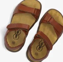 cognac develab platte sandalen 49009