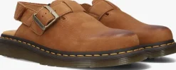 cognac dr martens platte sandalen jorge ii