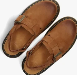 cognac dr martens platte sandalen jorge ii