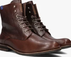 cognac floris van bommel veterboots sfm-80011