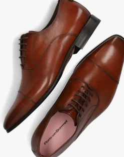 cognac floris van bommel nette schoenen sfm-30110