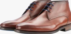 cognac floris van bommel nette schoenen sfm-50160