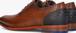 cognac floris van bommel nette schoenen sfm-30229