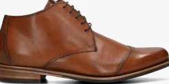 cognac floris van bommel nette schoenen sfm-50007