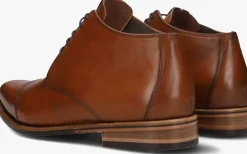 cognac floris van bommel nette schoenen sfm-50007