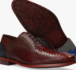 cognac floris van bommel nette schoenen sfm-30238 de stapper