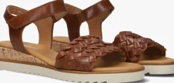 cognac gabor platte sandalen 759.2