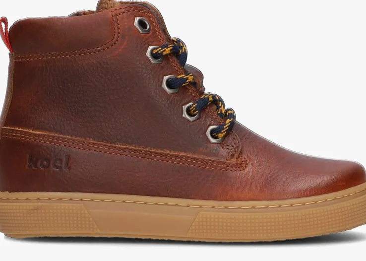 cognac koel4kids hoge sneakers 03m008