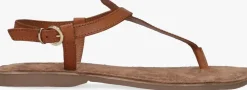 cognac lazamani platte sandalen 75.618