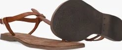 cognac lazamani platte sandalen 75.618