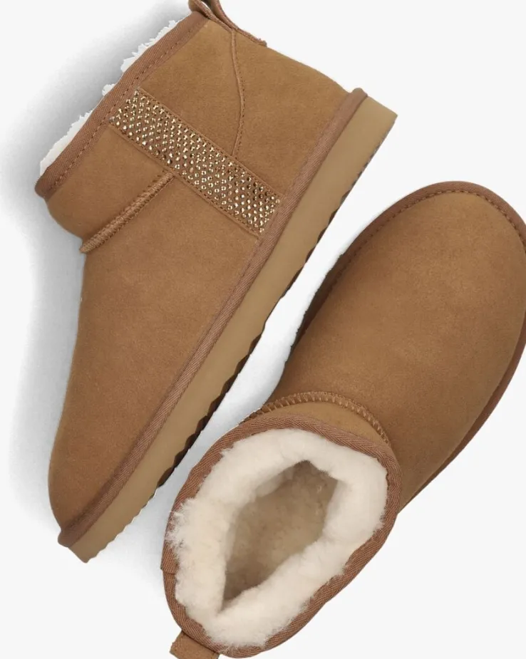 cognac lina locchi vachtlaarzen extreme glitter low