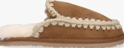 cognac mou pantoffels slipper full eskimo stitch