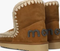 cognac mou vachtlaarzen eskimo 18 glitter logo