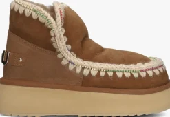 cognac mou vachtlaarzen eskimo 18 platform rhinestones