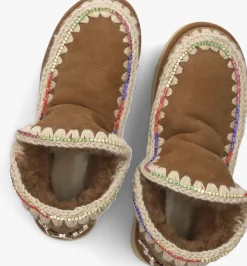 cognac mou vachtlaarzen eskimo 18 platform rhinestones