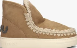 cognac mou vachtlaarzen eskimo sneaker bold glitter logo