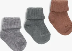 cognac mp denmark sokken wool rib baby 3 pack