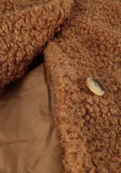 cognac notre-v gilet belted teddy gilet