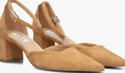 cognac notre-v sandalen met hak 35514