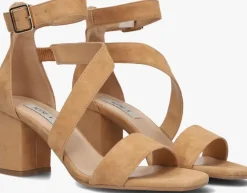 cognac notre-v sandalen met hak 16036