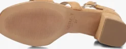 cognac notre-v sandalen met hak 16036