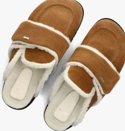 cognac nubikk instappers teddy fur