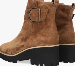 cognac paul green enkellaarsjes 9763