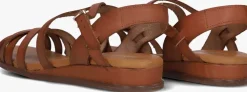 cognac red-rag sandalen 79542 tiny wedge