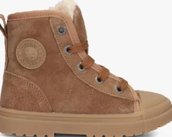 cognac shoesme hoge sneakers sw23w006